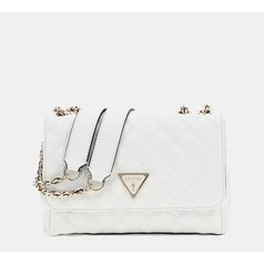 Kabelka Guess Quilted Crossbody White Kabelka Guess Quilted Crossbody White