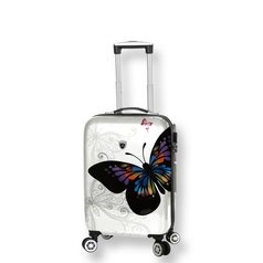 Cestovný kufor Madisson Butterfly White 55 cm